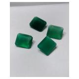 4 green simulated gems
