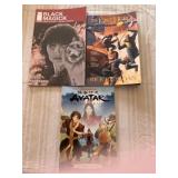 3  comic style books avatar black magic & the