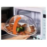 New VENTED! Microwave Food Cover with handle &