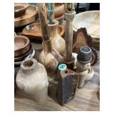 Handmade candle holders, faux flowers and other