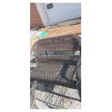 Wicker outdoor bench no cushion
