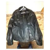 Mens Rainforest black leather jacket. Size XL.