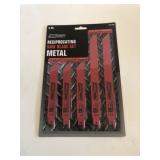 5 pc Reciprocating metal saw blade set