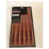 5 pc Reciprocating wood saw blade set