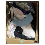 Ladies visor hats, miscellaneous house clothes