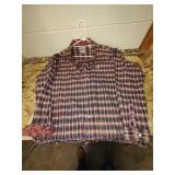 Mens Cinch orange plaid western shirt. Size L.