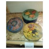 Group of Chinese wicker sewing basket & two