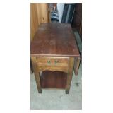 Side table with 1 drawer and folding leafs