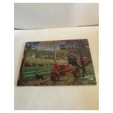12 in x17 in metal farm scene Farmall sign