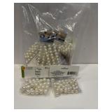 Craft supplies pearl stick on gems, 3 diff size