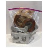 Variety of wooden letters for crafting