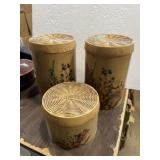 3 vintage Cheinco canisters