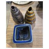 Small Vase , 2 bud vases