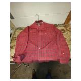 Mens Cinch red plaid western shirt. Size L.