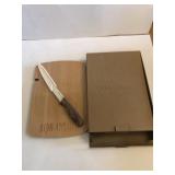 New wood cutting board with knife sharpener