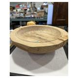 16 in unfinished live edge wooden bowl