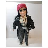 Biker porcelain doll