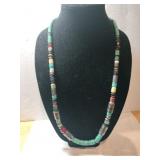 Silver signed T Singer native American turquoise