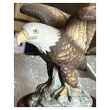 1987 bald eagle by Andrea with wooden base
