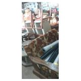 Wooden base western style love seat , felt