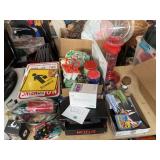 Road signs, playing cards, gumball machine, and