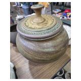 Large Covered Pot Handmade Signed