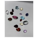 16 mixed  simulated gems