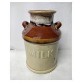 Pottery milk jug