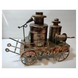 Tin  music box wagon