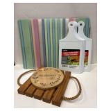 Table Mats some full sets, hot trays, and cutting