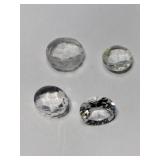 4 clear simulated gems