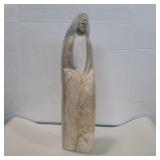 Signed Native American pueblo elder hand carved