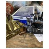 Lot of metal decorative, sailboats, and gray