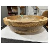 15-in handcrafted wooden bowl