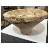 Hand turned solid wood bowl 12 "