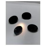 4 brown simulated gems