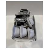 4 butter dishes and 7 packs of mini plastic