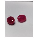 2 red  simulated gems