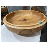 13-in handcrafted wooden platter / shallow bowl