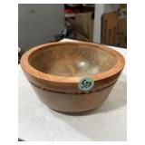 Handmade wooden bowl with copper ring