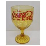Vintage Coca-Cola amber glass goblet