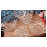 Beautiful group of 4 cut glass bowls.