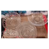 Group of 4 cut glass serving bowls.  Perfect for
