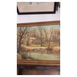 Suders art store oil painting signed by W
