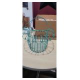 Metal wire planter/basket 13in tall 12in wide