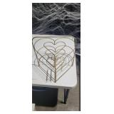 2 tier heart shape pie stand 10in x 11in