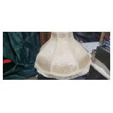 Off white fringed lamp shade 15in diameter at