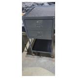 Rolling utility cart with 2 drawers 34.5in tall