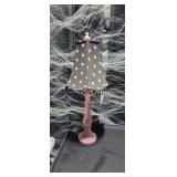 Pink with polka dot shade lamp 25in