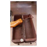 Vintage wood drawers with shoe stretcher 14"x5"